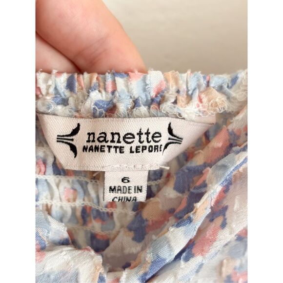 Nanette Lepore Strappy Tiered Watercolor Midi Dress size - Picture 4 of 9